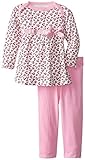 Bon Bebe Baby Girls' Animal Print and Bow 2 Piece Dress and Legging Set