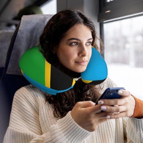 Almohada de viaje con espuma viscoelástica y funda lavable miniatura 5