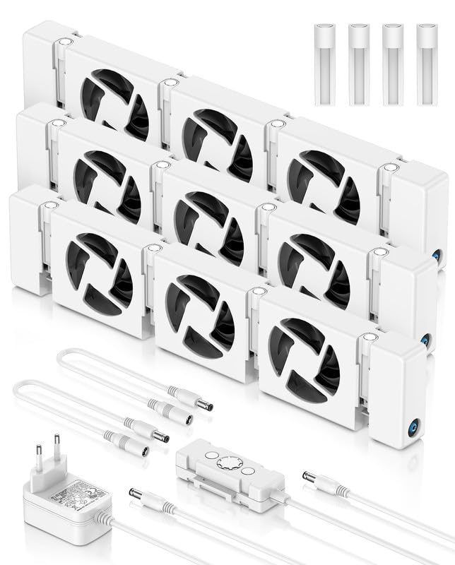 Heizkörper Ventilator, 3 Stück Smartes Heizgebläse für Heizungen, Langlebiger Heizkörperventilatoren für Unterheizungen, Heizungsventilator zum Sparen von Energie und Heizkosten