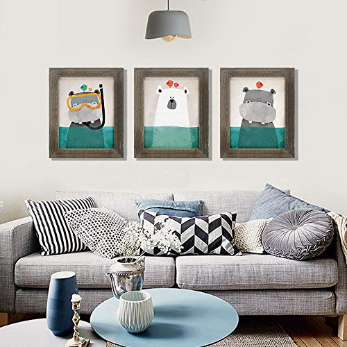 Ikeree 8X10 Rustic Farmhouse Distressed Picture Frame, Weathered Grey, Built-In Easel For Tabletop Or Wall Mounting Display… #TOP5