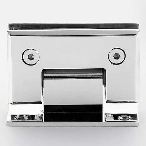 Glass Door Hinges, 304 Stainless Steel, Bright Silver 90° Two-Way, 8-12mm Swing Door Shower Hinges