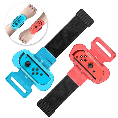 Muñequeras para Switch Dance y Zumba con dos correas elásticas ajustables para adultos y niños
