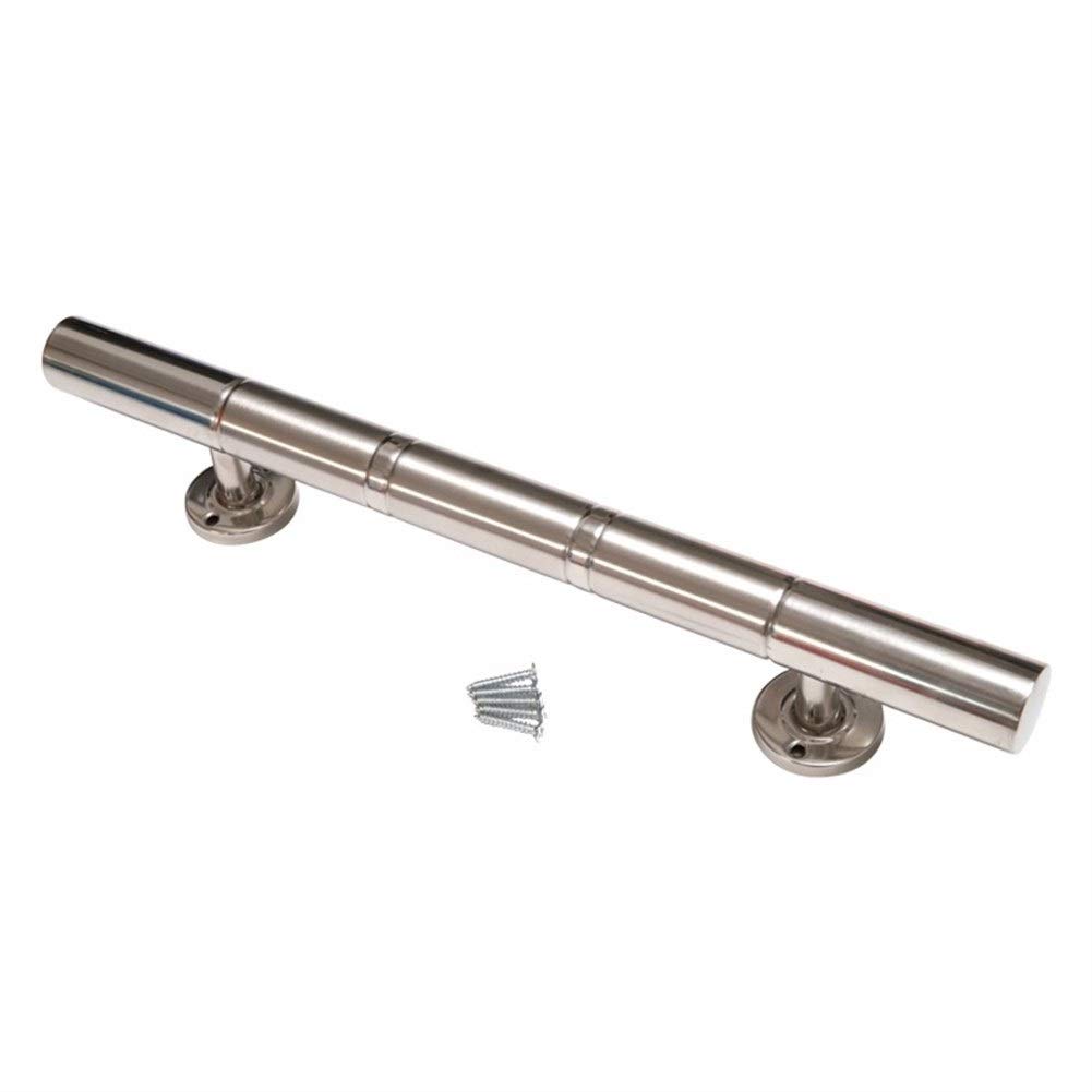 Tirador de puerta de acero inoxidable para entrada de hotel, duradero, 250-460 mm de longitud, ideal para centros comerciales y espacios comerciales