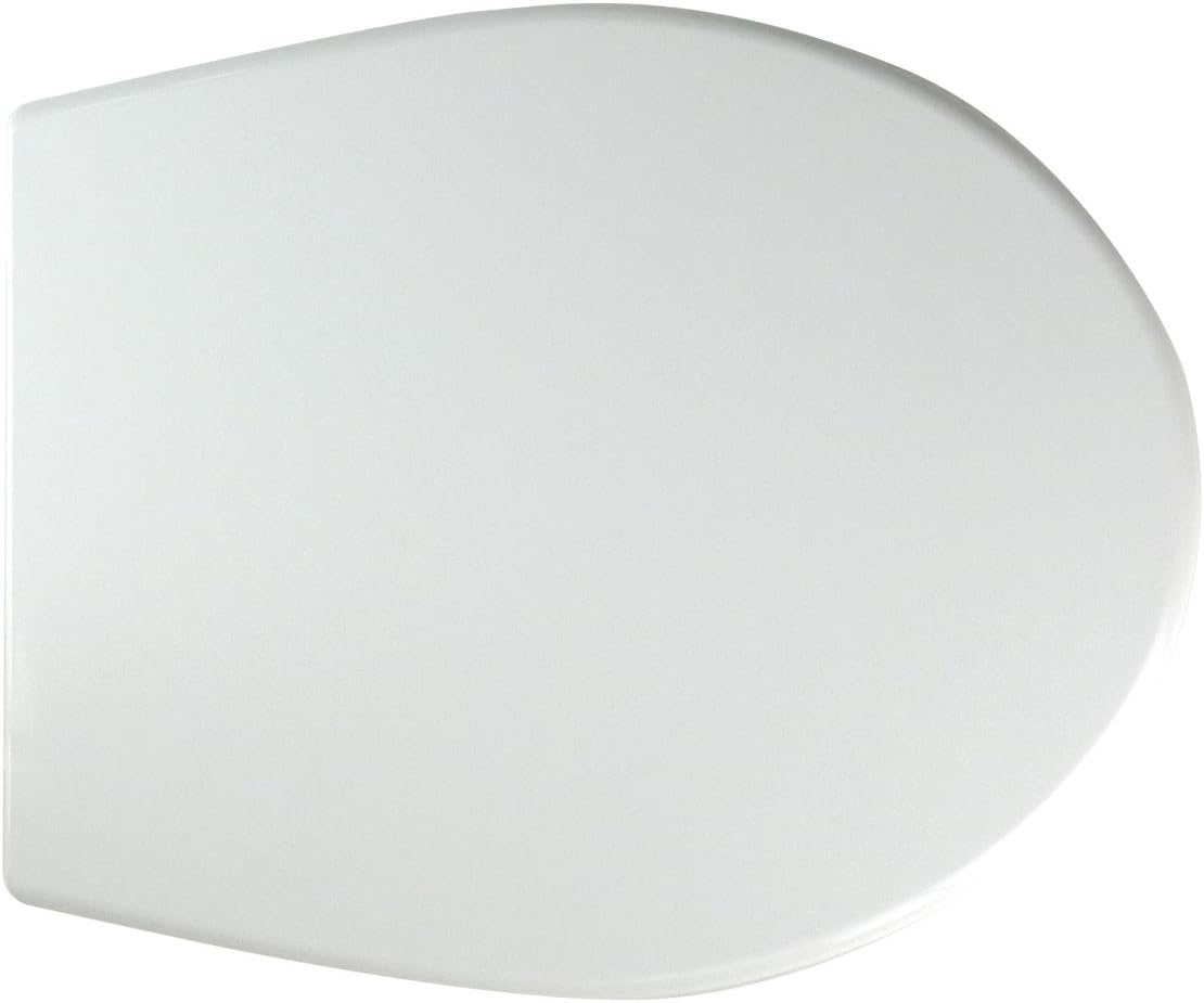 Twyford White Gloss Alcona Oval WC Toilet Seat Bottom Fix Plastic Hinges