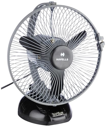 Image of Havells Birdie 230mm Personal Fan (Black Grey)
