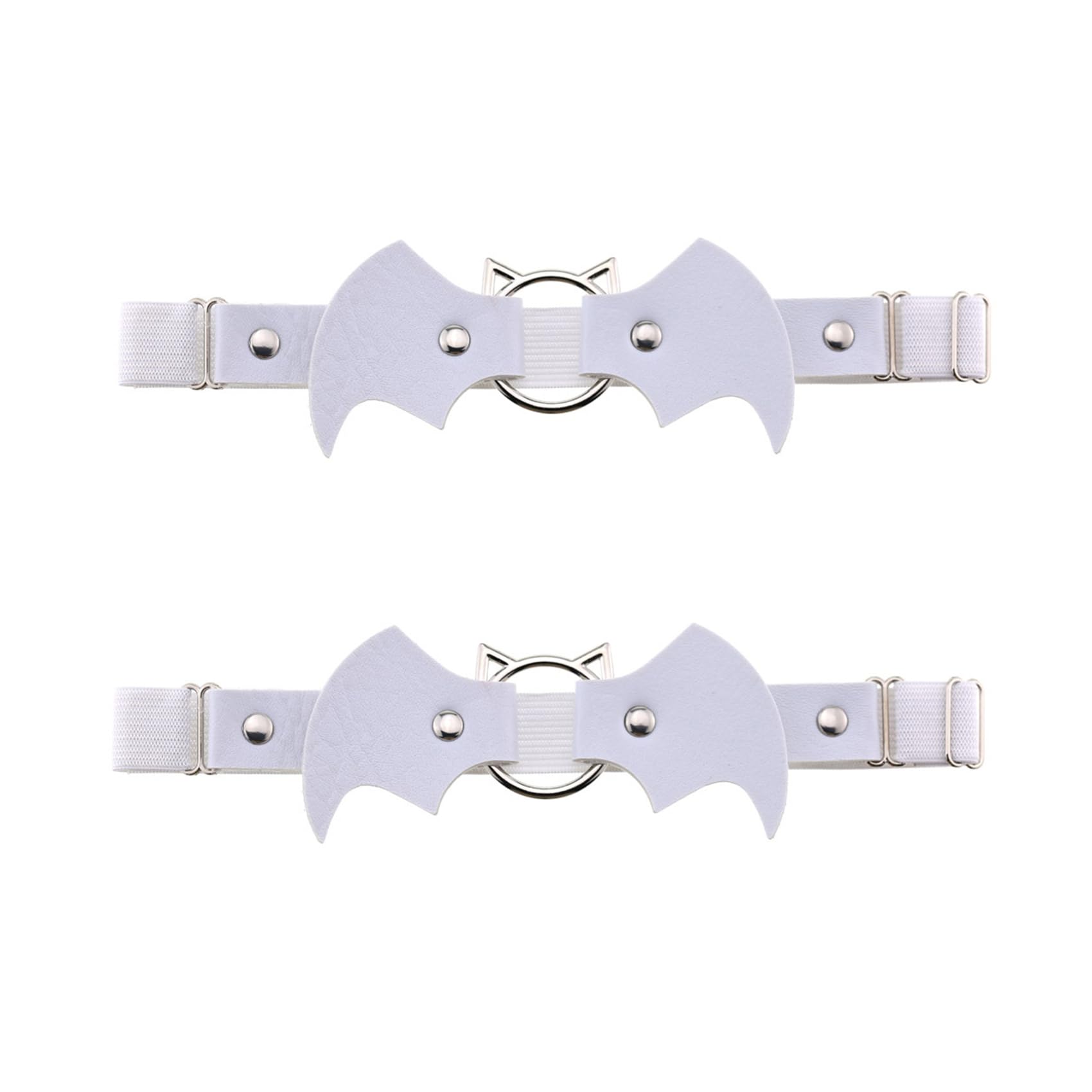 Adjustable Leg Garter Belt 2pcs Adjustable Bat-Shaped Leather Leg Garters -  Gothic Elastic Thigh Garter For Cosplay, Halloween, Fashion Bat-shaped Leg  Garter