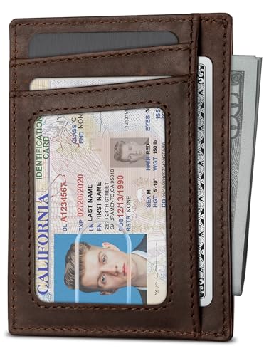 SERMAN BRANDS RFID Blocking Slim Minimalist Mens Front Pocket Wallet. Thin Card Holder. Full Grain Leather Wallets for Men2