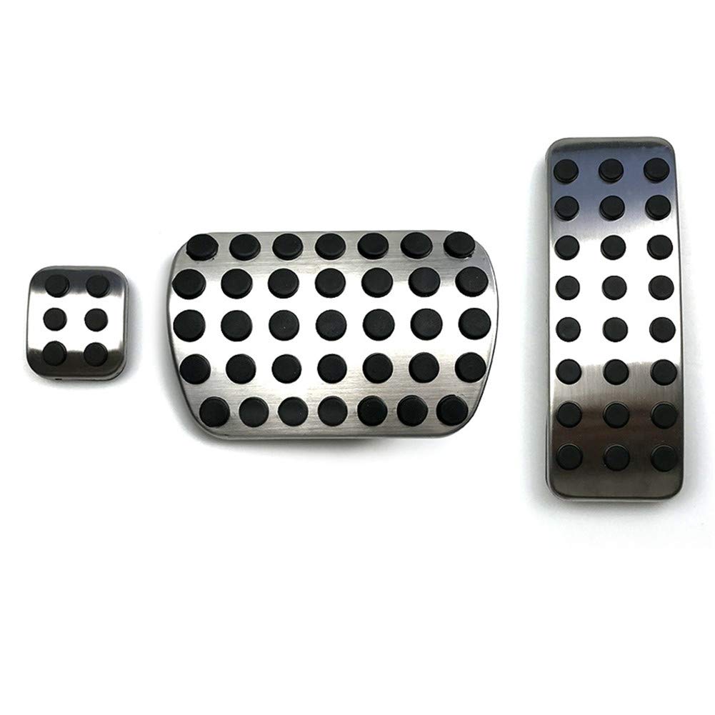 ihreesy Brake Accelerator Pedal Cover,Stainless Steel Gas Brake Foot Pedal Pads Covers Kit Fit for MercedesBenzA B CLA GLA ML GL R Class W176 W245 W246 C117 W117 X156 W164 W166 X164 X166 W251,AT