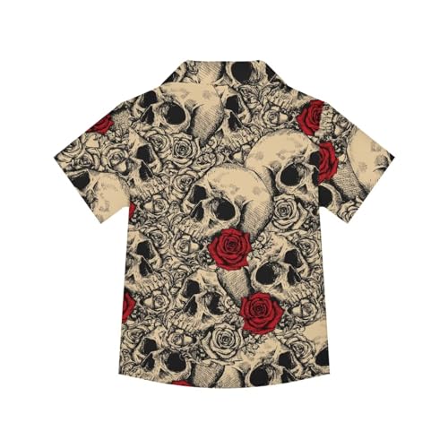 SYtrade Girls Hawaii Shirts for Boys Halloween Short Sleeve Button Down Shirt2