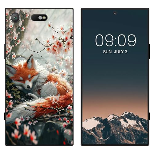 WUACYEAMING für Sony Xperia XZ1 Compact Hülle,Mode Schutzhülle Schwarz Handyhülle mit Aesthetic Muster Weich Silikon Dünn TPU Stoßfeste Kratzfest Schutzhülle Cover-Zoro