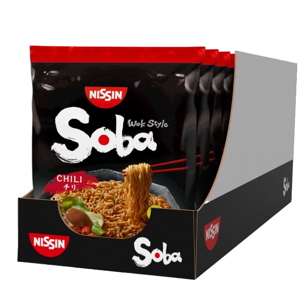 Soba Wok Style Chilli Flavoured Instant Noodles, 111 g Packet (Pack of 9)
