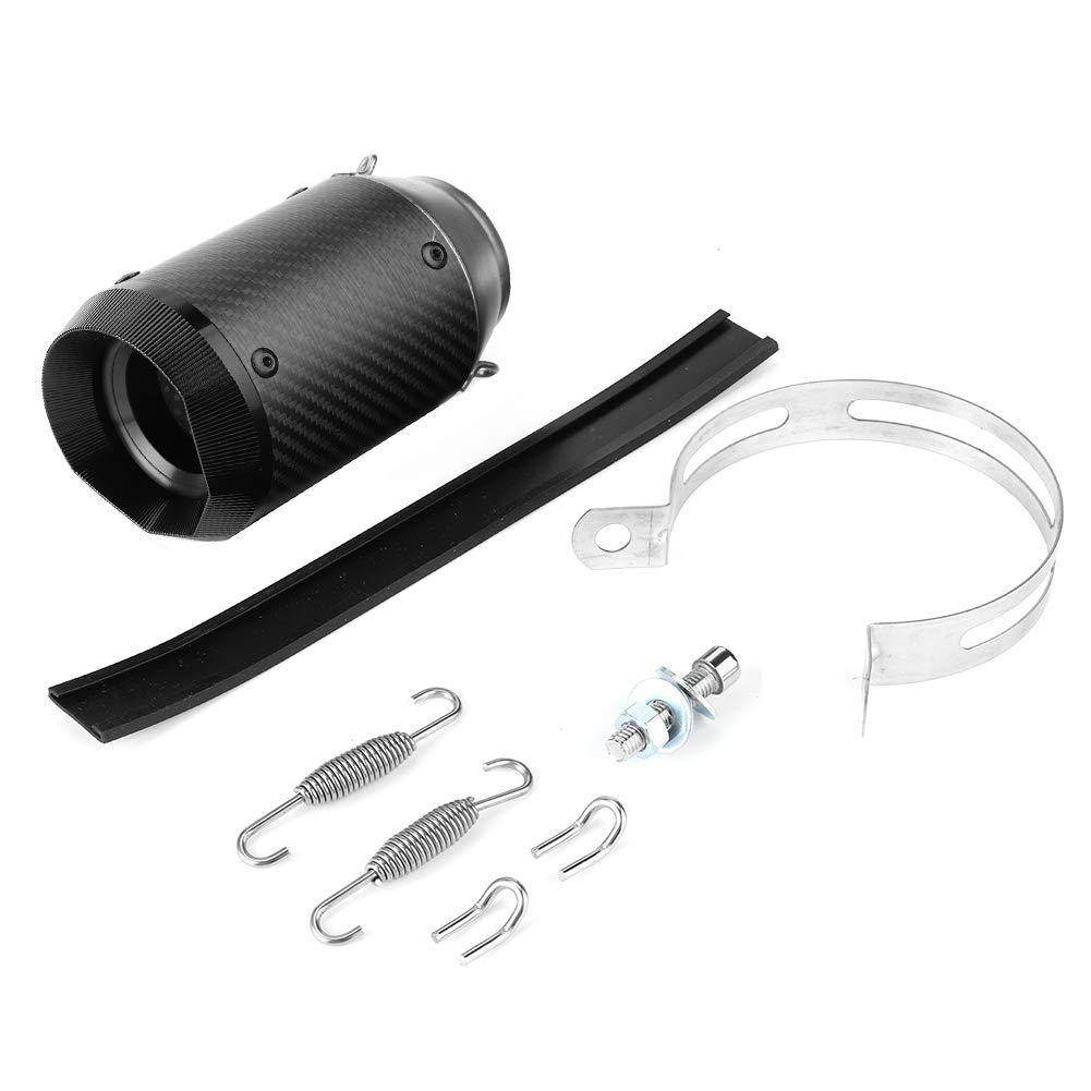 Tubo de Escape Universal para Motocicleta, Negra de Fibra de Carbono de Acero Inoxidable de 51 Mm, con Mejorado, para Z900 Z1000 400 R6
