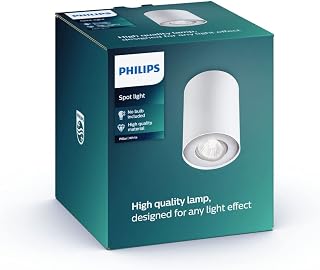 Philips – Pillar Aufputzleuchte, Single Spot, weiß, 1 x 50 W, 230 V