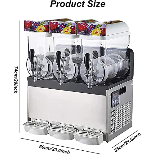 Commercial Ice Slush Maschine, 45L Theke Snow Slushie Maker, Edelstahl Elektrische Eis Slushy Maschine Smoothie Frozen… – Bild 8