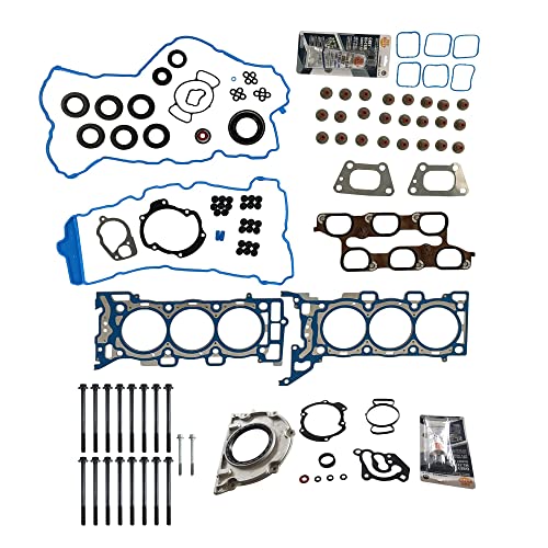 Image of Partsflow Full Gasket Set Head Bolts For 2010 Buick Allure For 2010 Buick Lacrosse For 2012 Chevrolet Captiva Sport For 2010-2012 Gmc Terrain For 2010-2012 Chevrolet Equinox 3.0L T598323