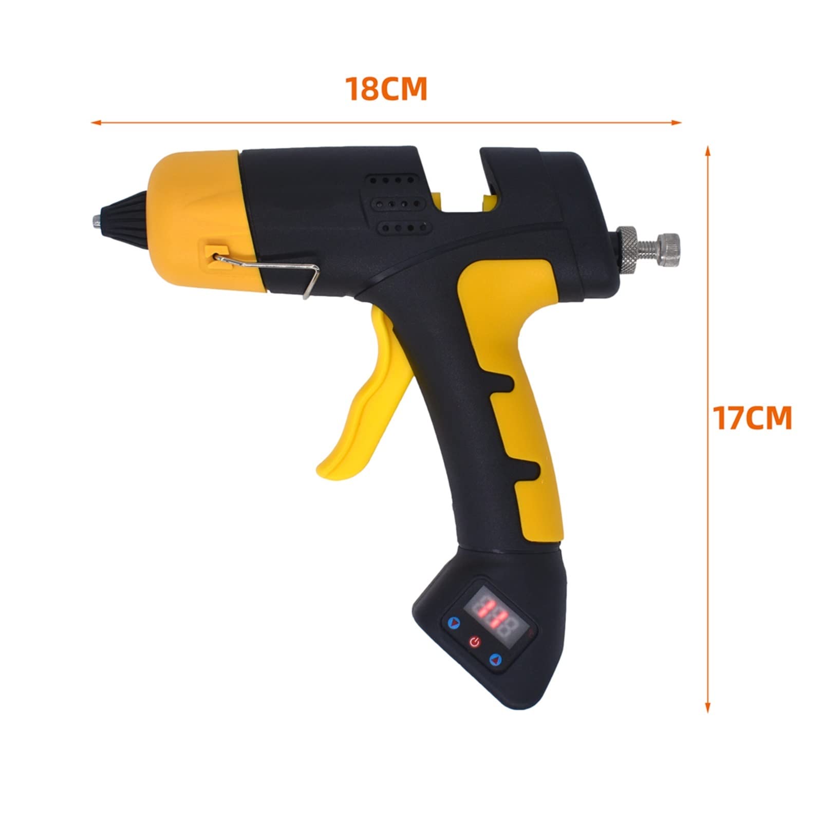 Pistola de silicona Pistola De Pegamento De Fusión En Caliente Con Batería Inalámbrica De 60w, Pantalla Digital, Temperatura Ajustable, Uso De Barra De Pegamento De 7mm, Herramienta De Reparación Inal