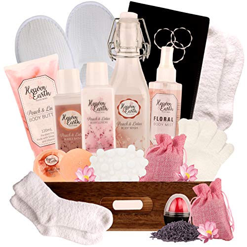 XL Spa Gift Basket for Women Prime!  Luxury Home Spa Bath Gift Set Bath & Body Gift for Women & Teens Includes Slippers, Journal, Socks etc. Unique Pamper Gift Basket to Delight & Indulge every Lady!