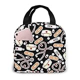 Bolsa de almuerzo Caja de almuerzo aislada Gorro de enfermera con termómetro médico Bolsa de almuerzo bolsa de refrigeración portátil a prueba de fugas bolsa de almuerzo para picnic o viaje