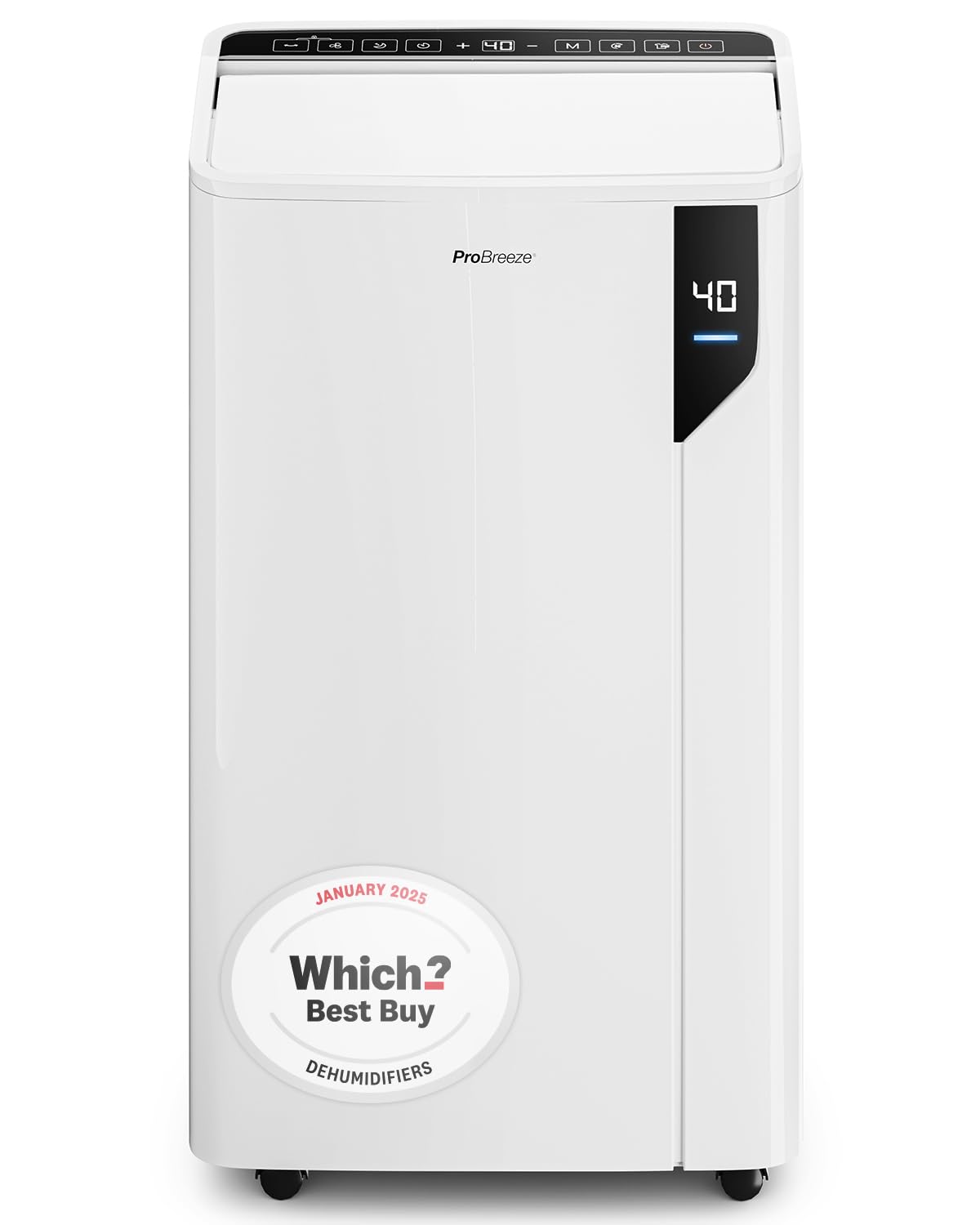 Pro Breeze® 20L/Day Compressor Dehumidifier - Energy Efficient with Laundry Mode, Humidity Sensor & Indicator, Carbon Air Filter for Mould, Damp & Moisture - for Home, Office & Bedroom