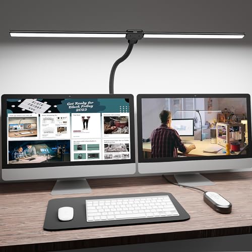 ShineTech Adjustable LED Desk Lamp with Clamp