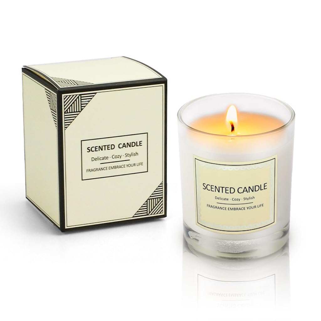 MayzurainMayzurain Jar Candles, Scented Candles, Aromatherapy Candle, 1 Jar 7OZ Soy Wax Rose Candles for Room Decor, Home Scented and Stress Relief, Relax, Gift for Women and Men