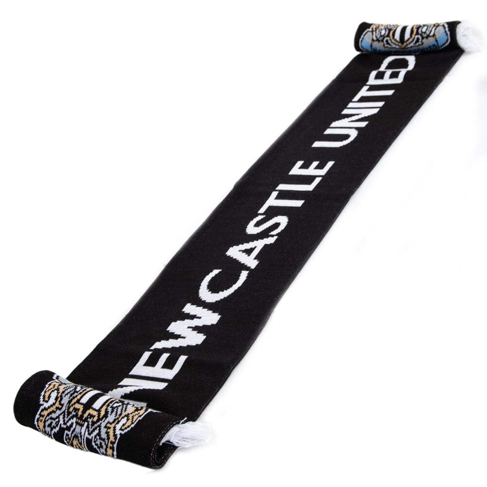 Oficjalny szalik Newcastle United Black Crest Design, 180 cm, Czarny, biały, L