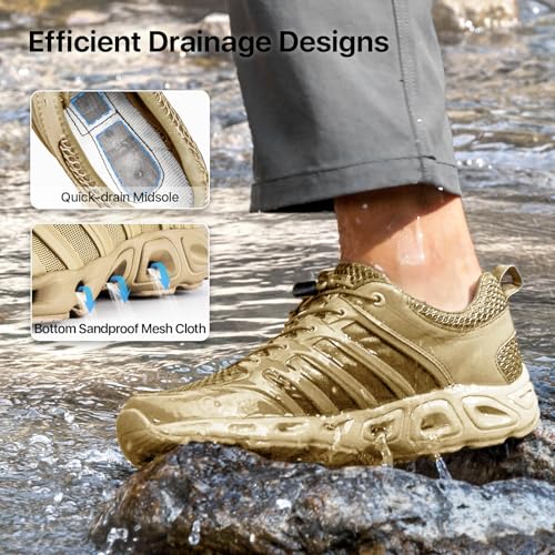 FREE SOLDIER Men’s Hiking Shoes Summer Quick Dry Work Shoes for Water Trekking Tactical Boots Ventilated Ultra Light2