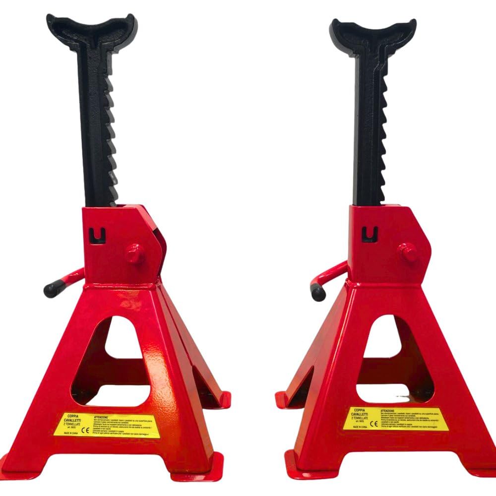 Start Coppia Di Cavalletti Da Officina 2 Tonnellate Per Manutenzione Auto – Supporti Robusti E Affidabili Per Sollevamento Veicoli