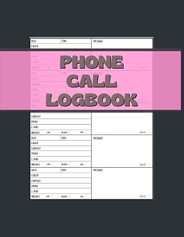 Call log book for business Telephone Message & Customer Service Dial Voice Mail Memo Record Sheet with Over 500 Numbers & Important Data Space for ......Recording Notebook for Office & Home Use