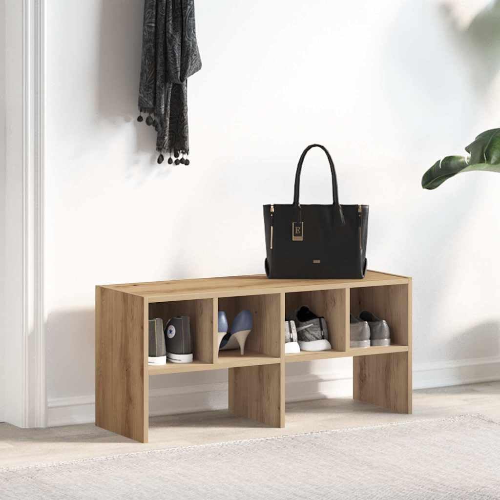 Stojak na buty do układania w stos, dąb rzemieślniczy, 89,5 x 30 x 40 cm