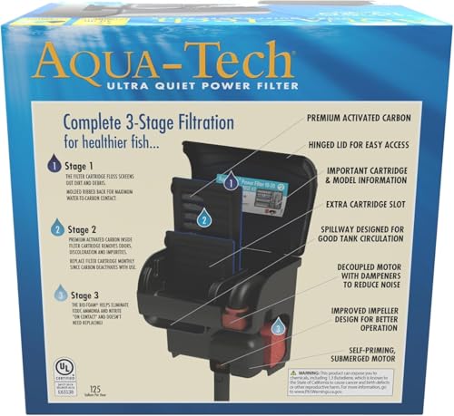 Image of Aqua-Tech Ultra Quiet Power Filter, For Aquariums 10-20 Gallons
