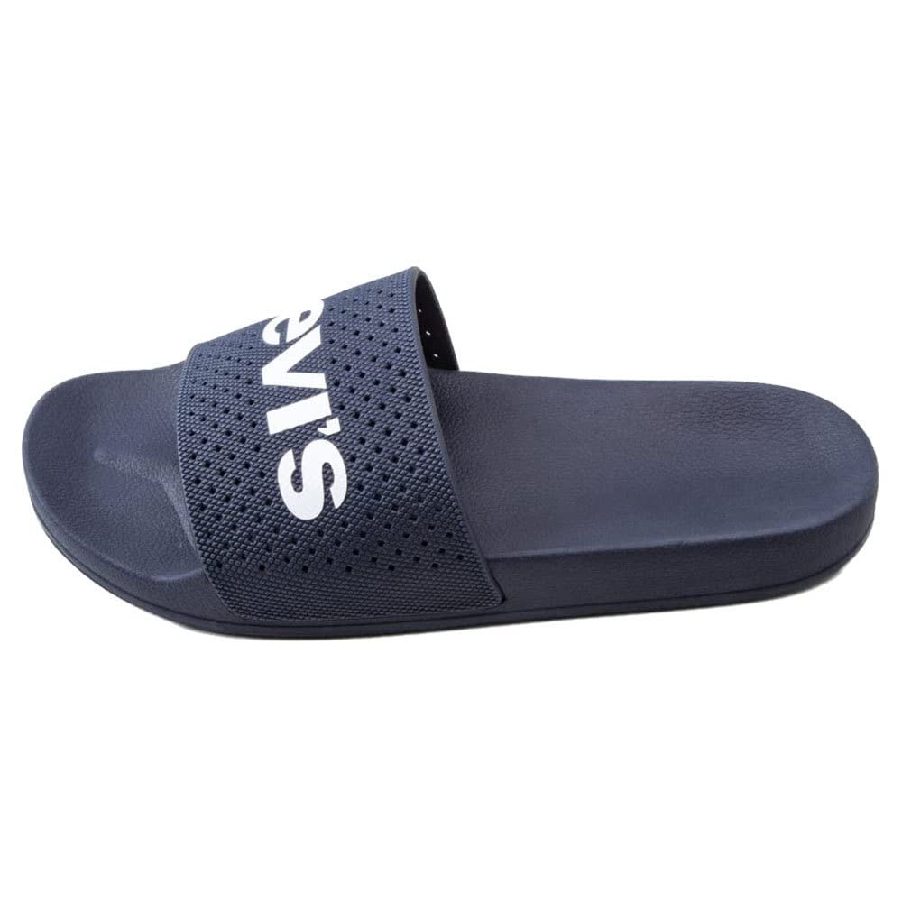 Levi's Homme June Perf Sandale Plate, Navy Blue, 41 EU, azul marino, 41 EU