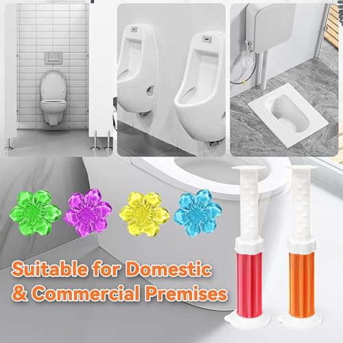 Gihen 84 Flowers Toilet Cleaner Gel Stamps 6 in 1 Air Freshener Effective Deodorizer Long - image 3