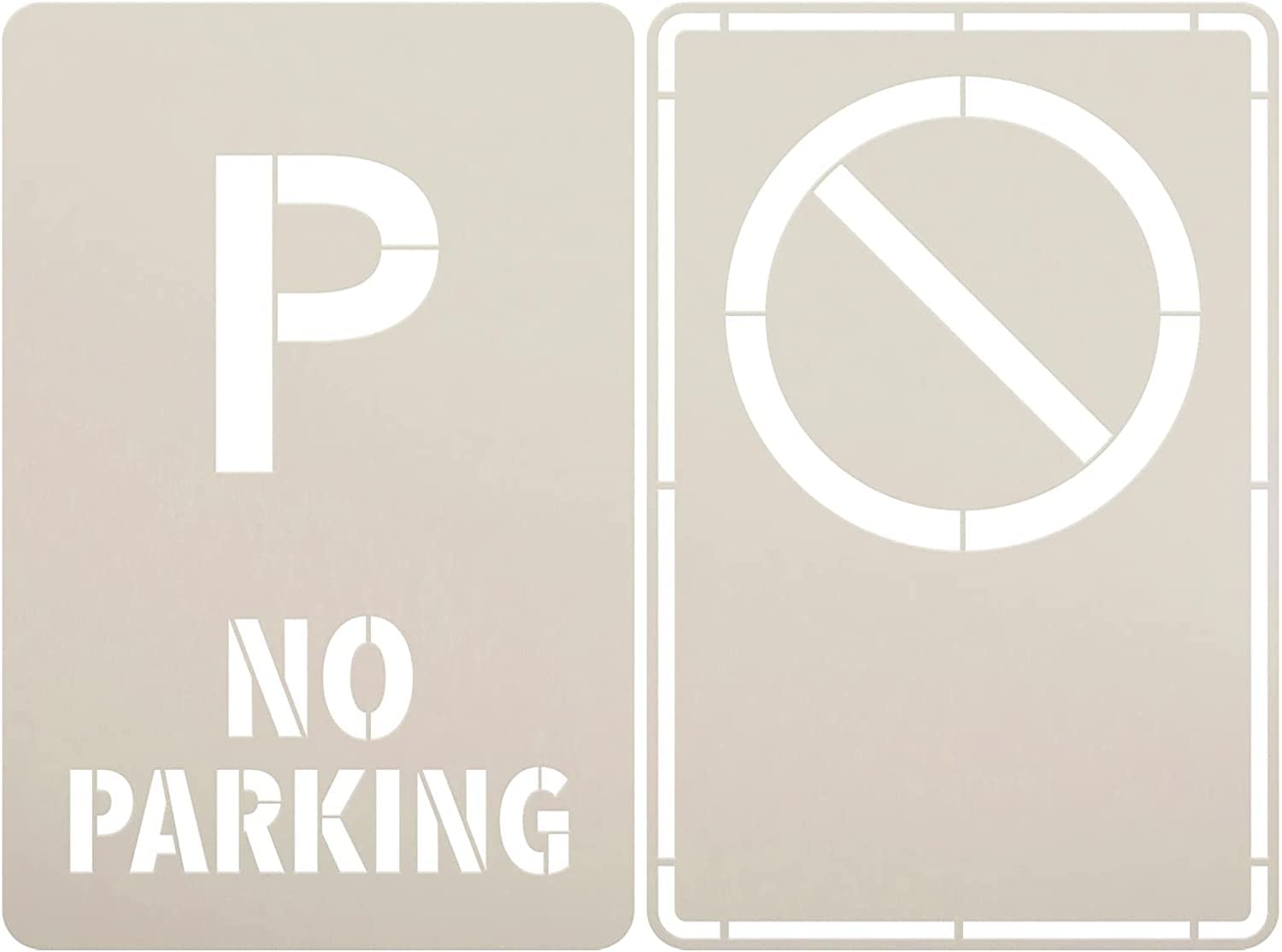 Ivana's No Parking Stencil - Size - 2 Part Stencil | Paint Wood Signs for Garage & Workshop | Craft DIY Road Sign for Car Theme Decor (8 x 12 inch)-image-40