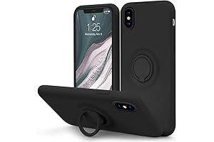 Kwhy Brand Silicone Case for iPhone Xs Max with Kickstand | Full-Body Shockproof Protective Case