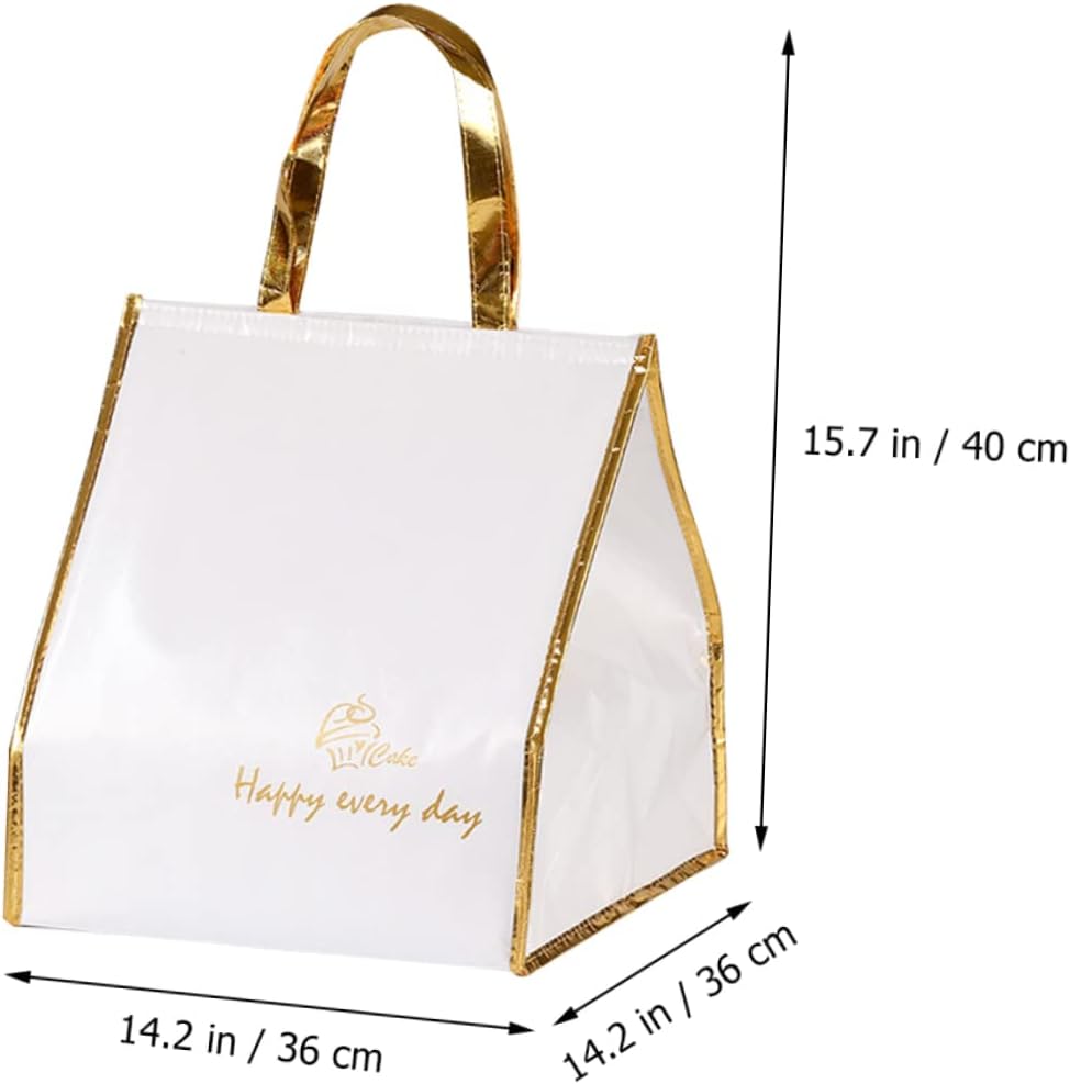 Cabilock Insulated Heat Preservation Food Bag Takeout Pouch with Reinforced Handles for Cake Catering and Meal Transport Portable Thermal Storage for Hot Cold Foods