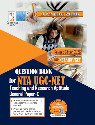 Image of Spectrum Question Bank for NTA UGC- NET Teaching and Research Aptitude , General paper-1 NET, JRF, SET Includes Previous Years' Solved Papers ... explanation of UGC-NET , Revised Edition 2026
