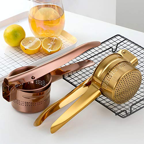 Potato Ricer – ręczny tłuczek ze stali nierdzewnej do ziemniaków, owoców, warzyw, ignamów i dyni