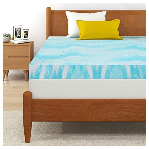 IULULU Mattress Topper, 4 Inch Gel Memory Foam Mattress Topper, Twin, CertiPUR-US Certified