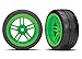 Traxxas 8374G Assembled Green Split-Spoke Wheels with 1.9