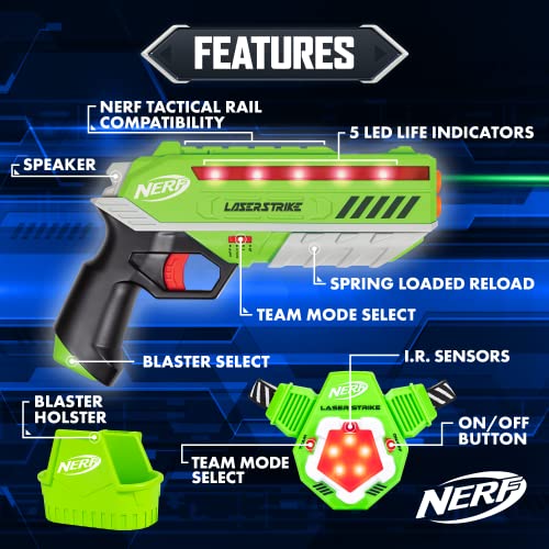 Nerf Laser Strike 4 Player Laser Tag Game Pack Complete With 4 300Ft Range Blasters thumb #1
