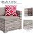 MilleLoom 5-Piece Outdoor Sectional Sofa Set, All-Weather PE Rattan Patio Furniture with Ottoman & Tempered Glass Table, Convertible Garden Couch for Backyard, Porch, Poolside (Gray)