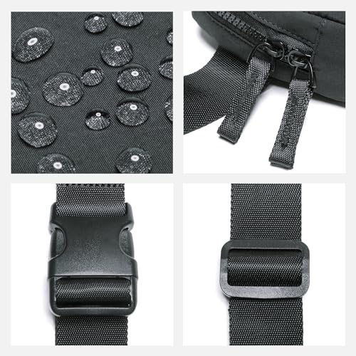 Image of Belt Bag for Women Two-Way Zipper Fanny Pack Crossbody Bags for Women Fashion Waist Packs Cross Body Fanny Pack with Adjustable Strap Gifts for Teen Girls (Dark Grey)