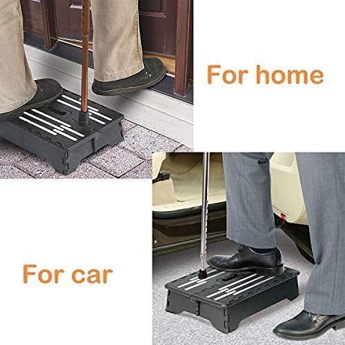 Portable Folding Step Stool, 5 Inch Lightweight Anti-Skid Stepping Stool, Non-Slip Textured Grip Surface For Adults Seniors At Home, Kitchen, Bathroom, Bedroom, Closet, Holds Up To 300 Pounds #TOP3
