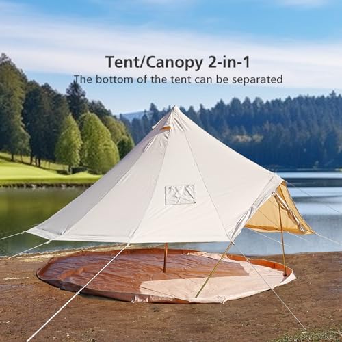 VANFOND 13.1ft Canvas Bell Tent