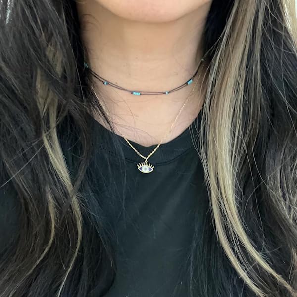 Dainty Boho Beaded Choker Necklace Beach Layered Colorful Bead Necklace Jewelry Gifts for Women - Image 5