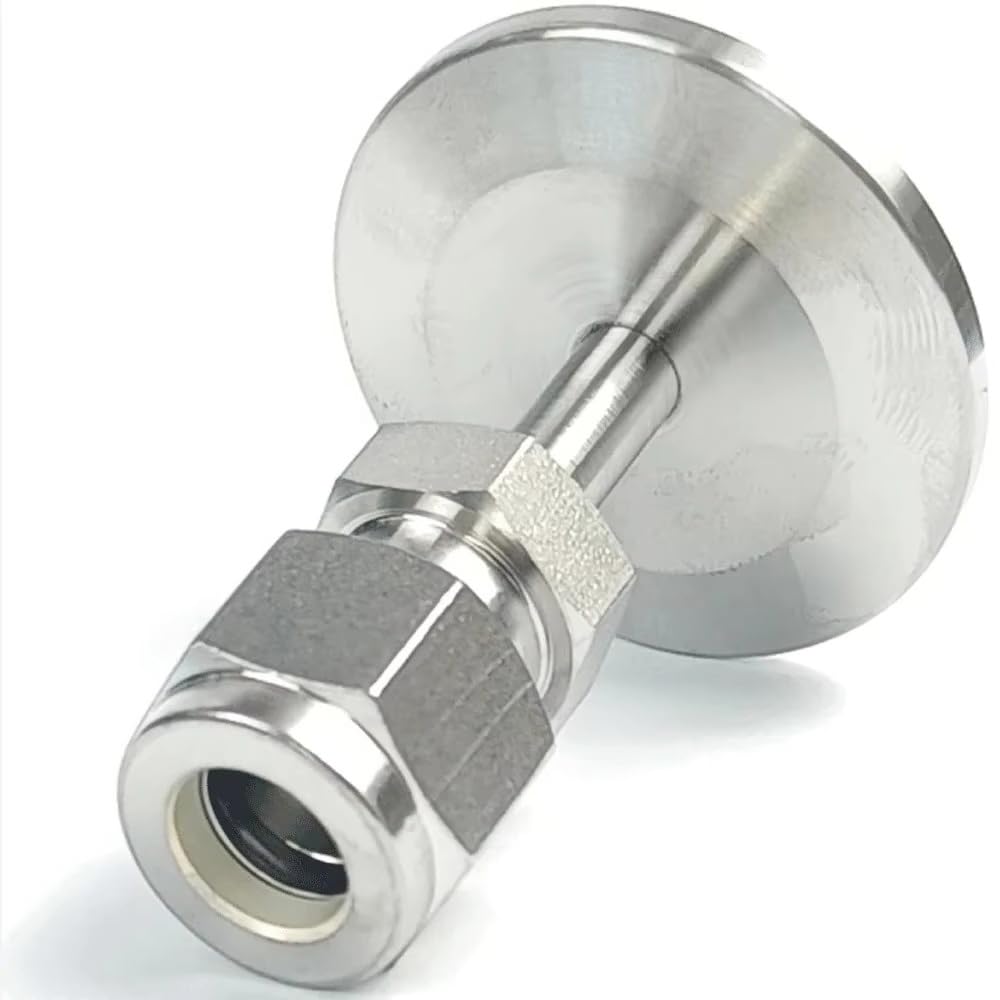 Acoplador De Tubo KF/NW16, Accesorio De Compresión De Acero Inoxidable 316L, Conector De Tubo De Diámetro Exterior De Varios Tamaños(KF NW16 To 8mm)