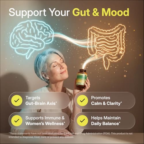 Image of Psychobiotics - 3-in-1 Probiotic for Gut & Mood Support - 60 Vegan Caps