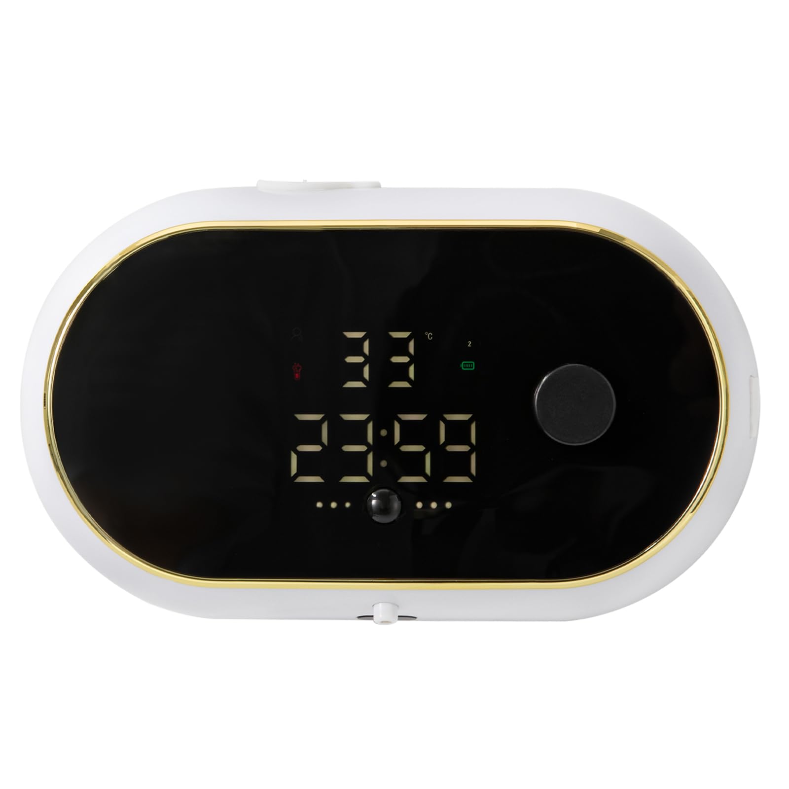 450ML Distributeur de Savon Automatique,LCD Distributeur Savon Mural ABS pour Hôtel Toilette Salle Bain Rechargeable, IPX5 Étanche 18.5X6.5X10.8CM (Blanc)