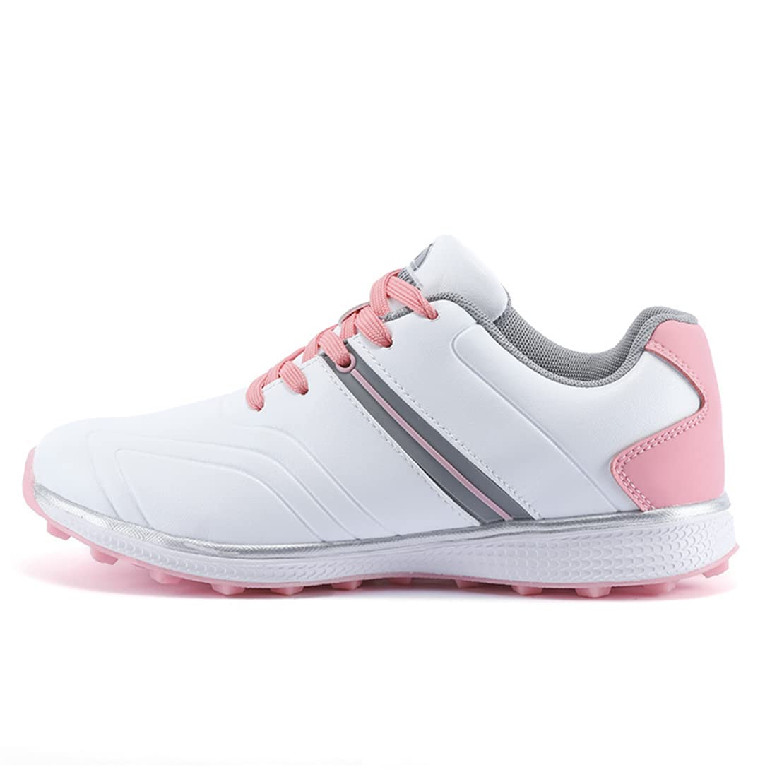 Zapatos De Golf Resistentes Al Agua para Mujer, Calzado De Golf Sin Clavos Al Aire Libre Comodidad Zapatillas De Cuero para Caminar